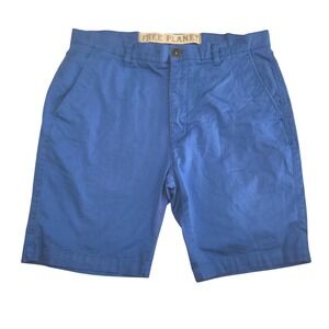 Free Planet Mens Blue Stretch Casual Shorts Size 34‎